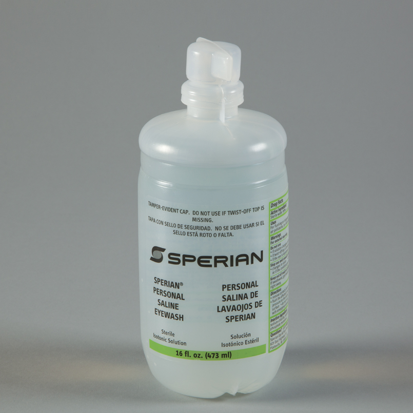 Eyewash Solution Sperian 473 mL Replacement Bottle for 18901 Emergency Eyewash Station by Health Care Logistics  ID 18732